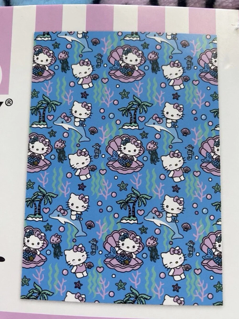 Hello Kitty Mermaid Dolphin Jellyfish Soft Throw Blanket Blue Pink 50” X 70” NEW